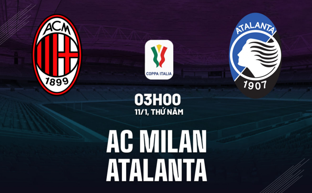 Nhận định bóng đá AC Milan vs Atalanta, 03h00 ngày 11/1, Coppa Italia