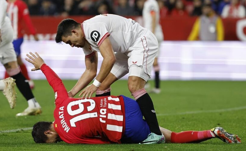 Morata bị thương trong trận đấu