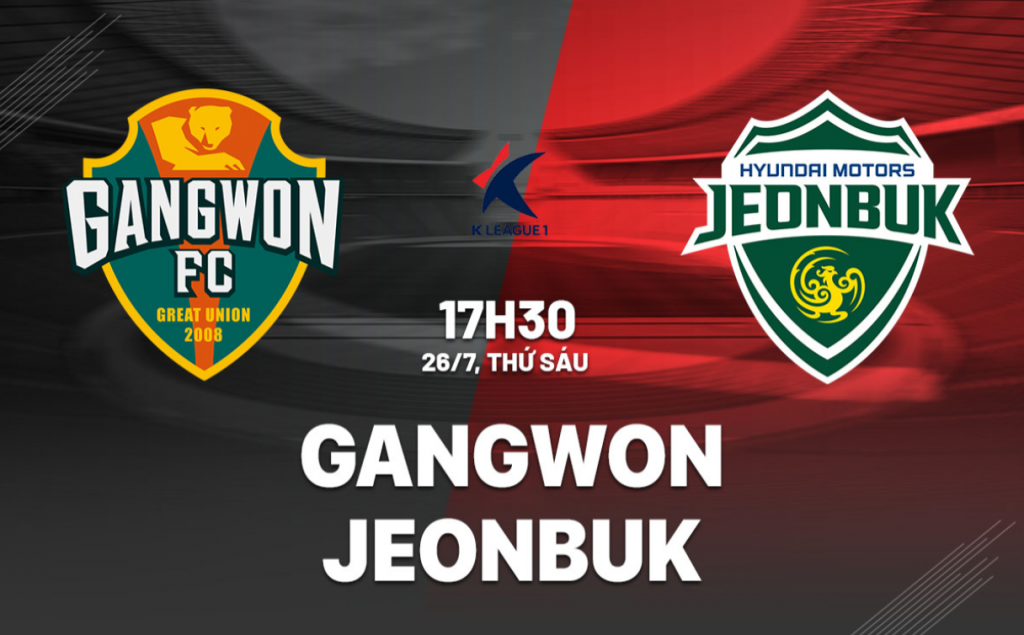 Nhận định, dự đoán bóng đá Gangwon FC vs Jeonbuk, VĐQG Hàn Quốc (17h30 ngày 26/7)